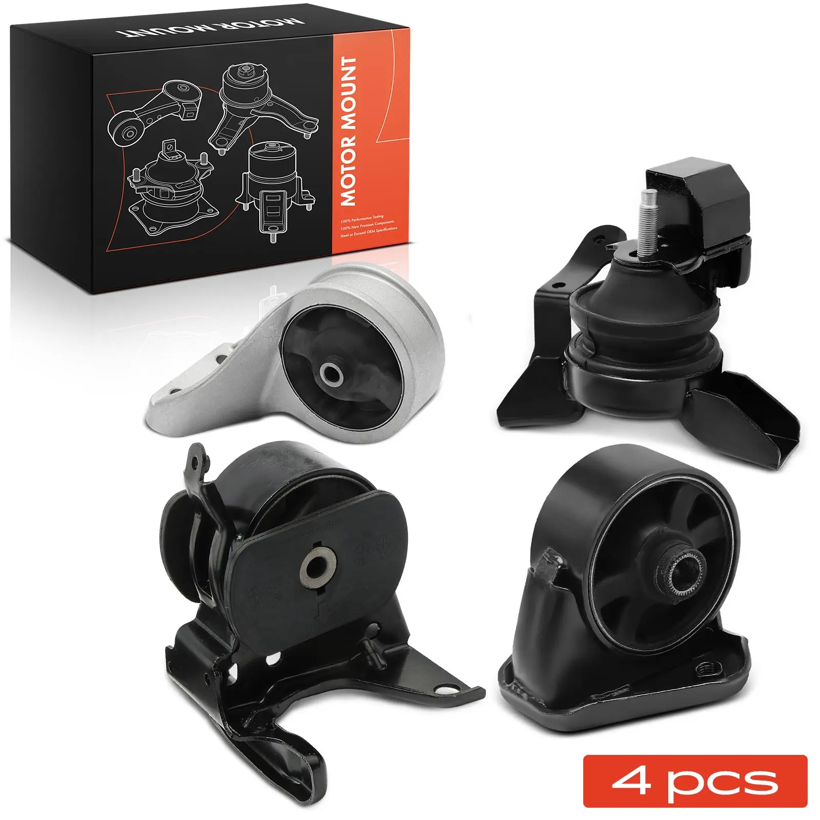 Frankberg 3x Pièces de moteur + 1x Pièce de transmission avant et arrière pour Hyundai Santa Fé SM 2001-2006 A7187 2193026850 2181026850