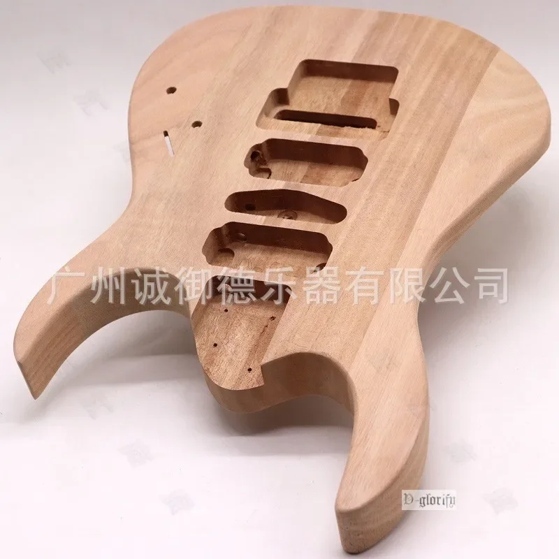 Double Shake Okoume Log Color Electric Guitar Body Matte Guitar Assembly Modified DIY Professional Performance