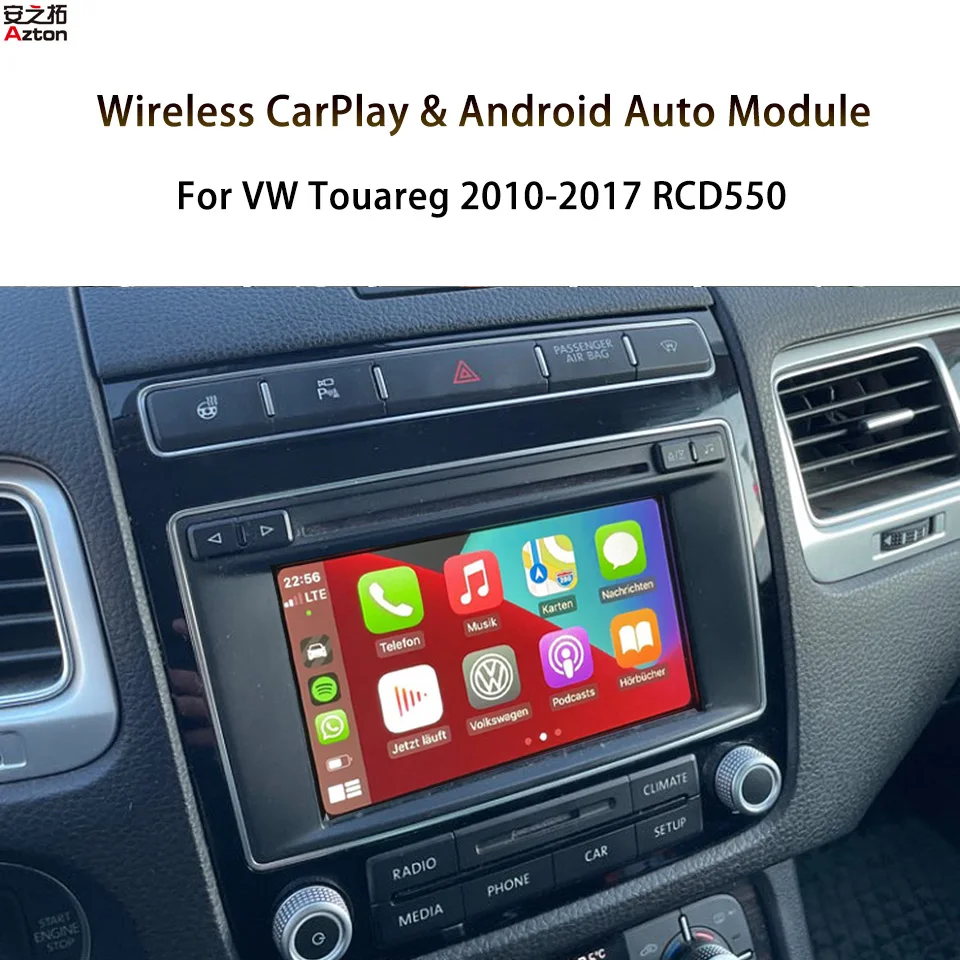 RCD550 Stereo Upgrade Wireless Android Auto CarPlay Solution Device For Volkswagen Touarge Smart Phone Screen Mirroring Module