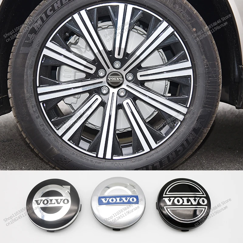 4pcs 64mm Car Wheel Center Cover Stickers Hub Cap Auto decoration accessories For Volvo S40 S80L S60 S90 XC40 XC60 XC90 V40 V60