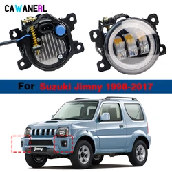 2 Pieces 90MM Round Angel Eye LED Fog Light For Suzuki Jimny 1998-2017 30W H11 Adjustable Car Front Fog Daytime Running Lamp DRL