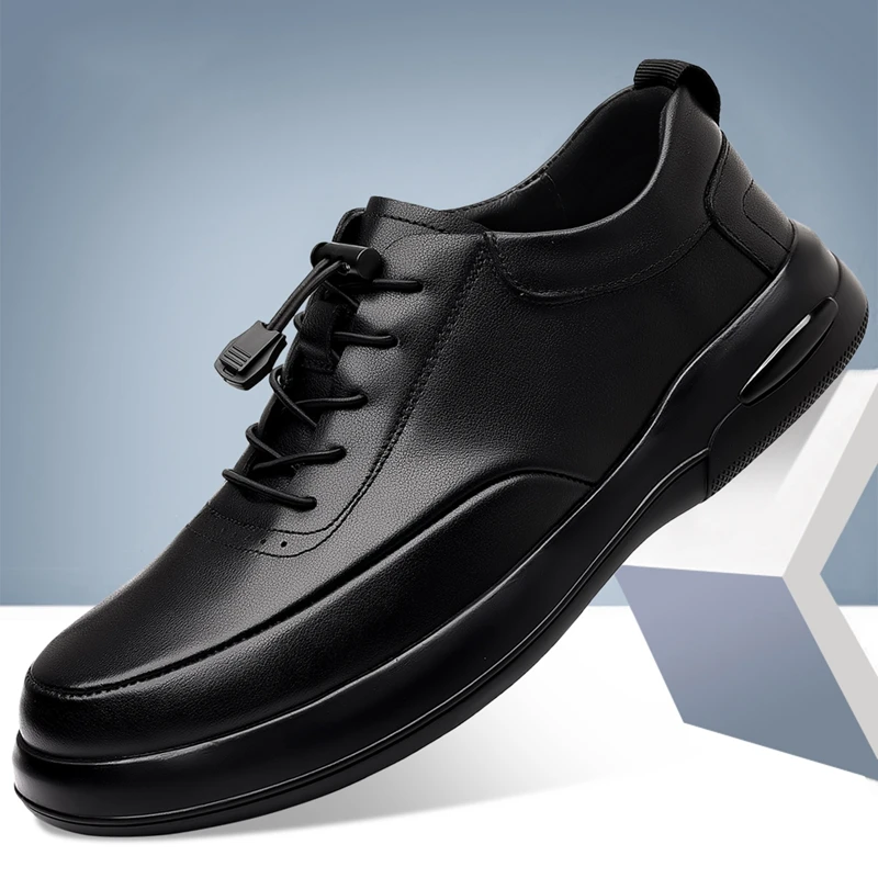 

Удобная дышащая повседневная кожаная мужская oes Весна Осень Новый Sle Faionable All-Match oes Прочная резиновая подошва