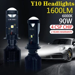 Faro LED H7 H4 de alto brillo, Super Mini proyector, lente láser, lámpara antiniebla de alta potencia, sistema de iluminación automático para coche, camión, Motocycel