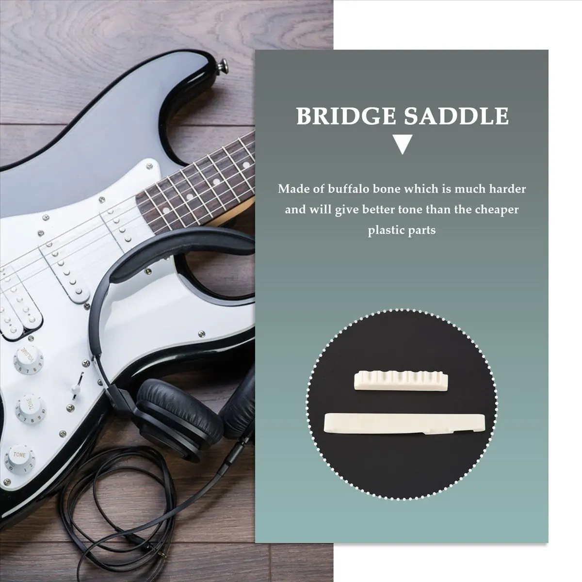 New Arrival 1Set Bone Bridge Saddle And Nut For 6 String Acoustic Guitar