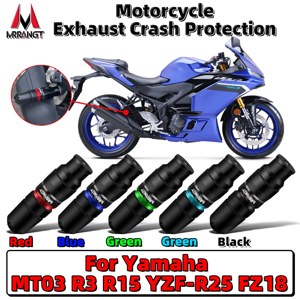 MRRANGT Motorcycle Exhaust Crash Protection Slider Guard Accessories Fit For Yamaha MT03 R3 R15 YZF-R25 FZ18