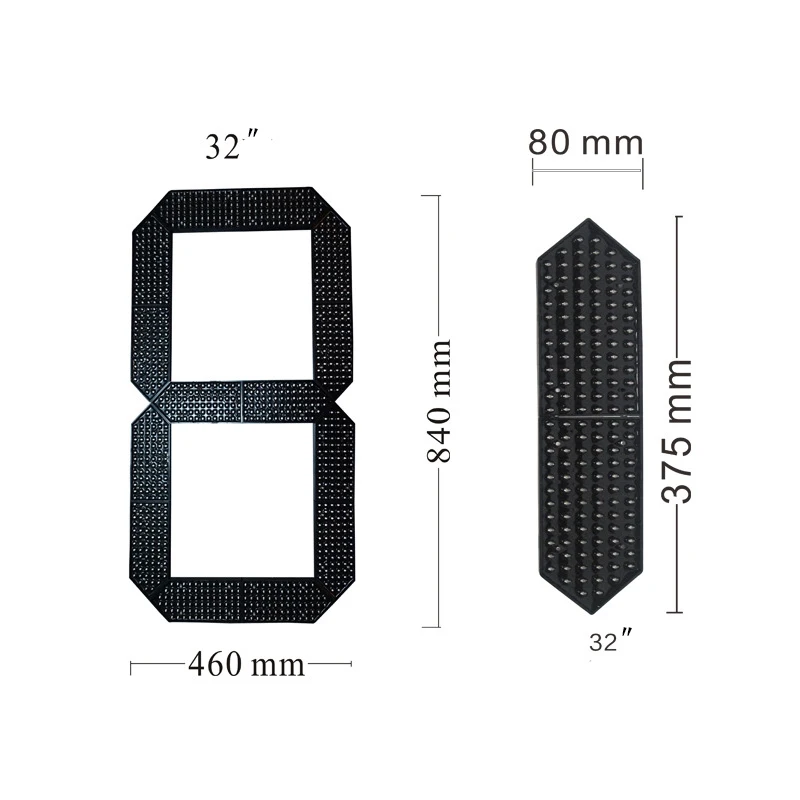 32 Inch Digits 7 Segment LED Display Large Segment For Oil /Gas Price Sign Outdoor Waterproof Module