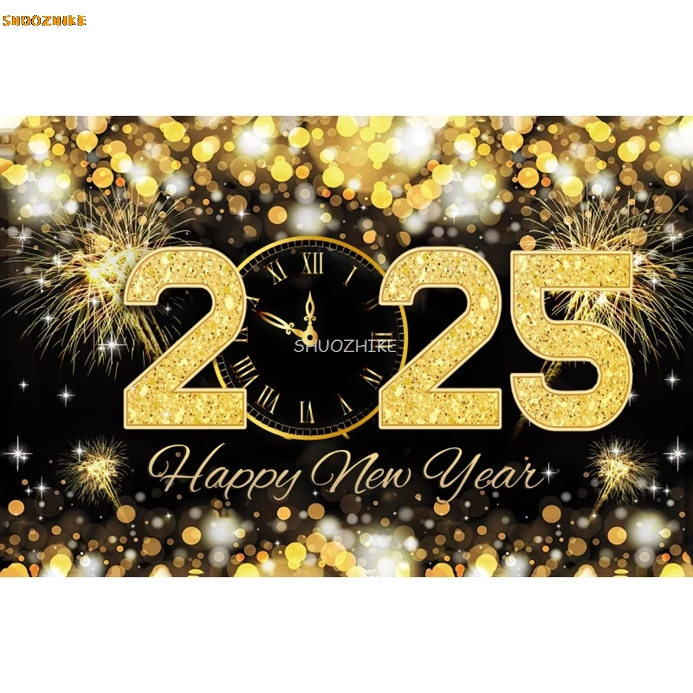 사진 촬영용 크리스마스 새해 배경, 2025 풍선, 불꽃 놀이, 샴페인 파티, 사진 배경, 사진 스튜디오 장식