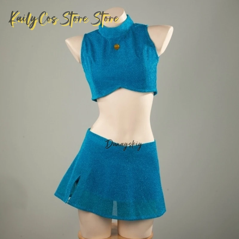 Anime Club Cartoon Princess Bloom Cosplay Girls Style Clothes Halloween Party Dress-up Blue Suit Shiny Skirt Adult Women view 2