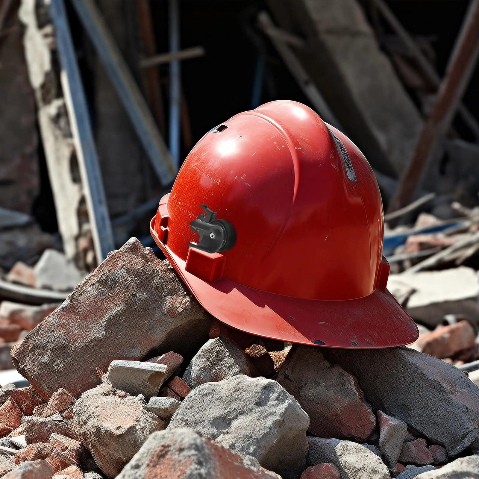 Hard Hat Flashlight Holder Clips Black for Full Brim Stand Headlamp Strap Lightweight Comfortable