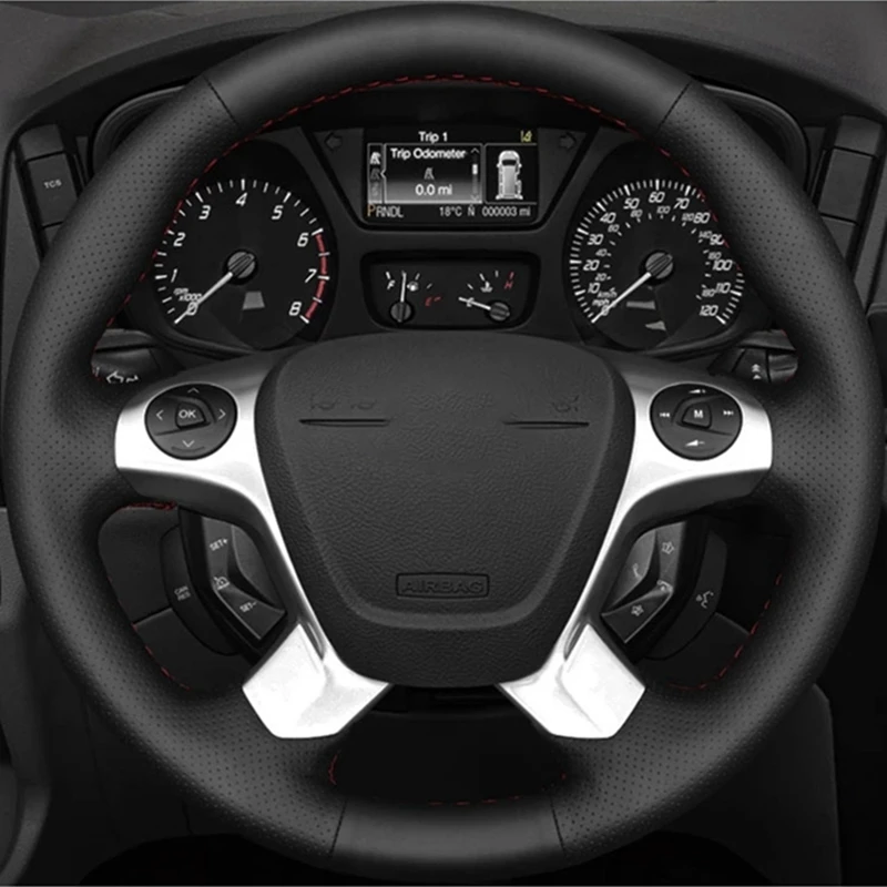 Custom Car Steering Wheel Braid Cover Non-slip 100% Fit For Ford Transit Connect Tourneo Custom Grand Tourneo Connect 2014-2020