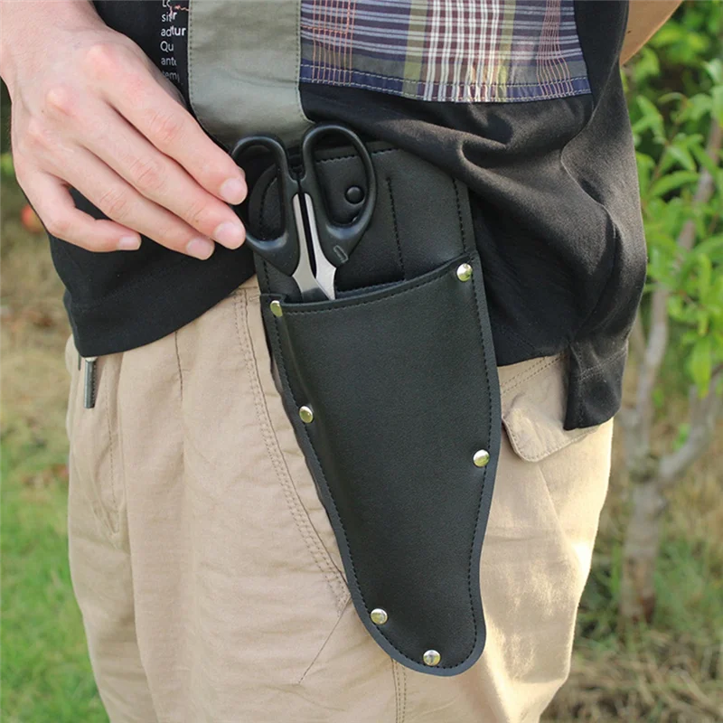 A84E-PU Lederen Tuin Schaar Houder Zware Taille Gereedschapstasje Voor Snoeischaar Snoeischaar Met Riemlus Voor Outdoor
