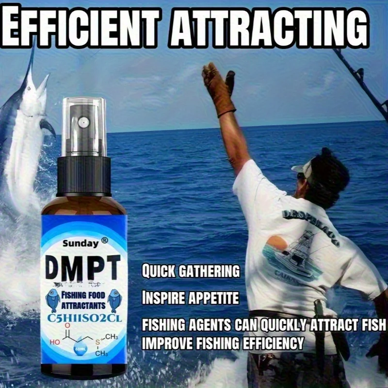 DMPT Fish Attractant Spray 2026 Upgraded Formula:Quickly Gathers & Hooks Fish in Fresh & Saltwater for Rapid Harvest,Direct Bait