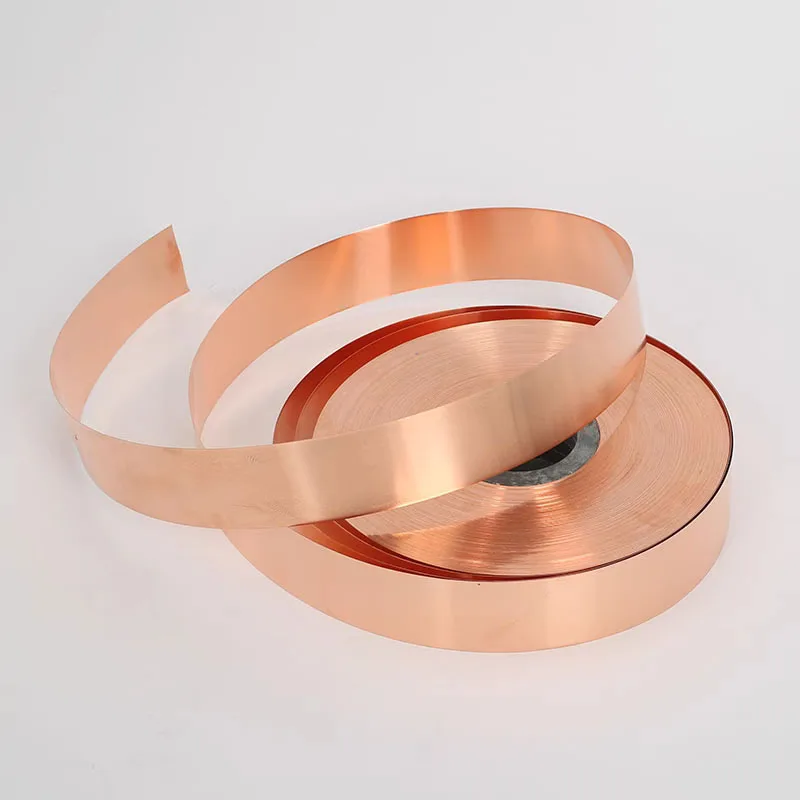 Copper Strip Foil Shim Sheet Thickness 0.05/0.1/0.15/0.2 - 0.6mm High Electrical And Thermal Conductivity Red Copper Belt Strips