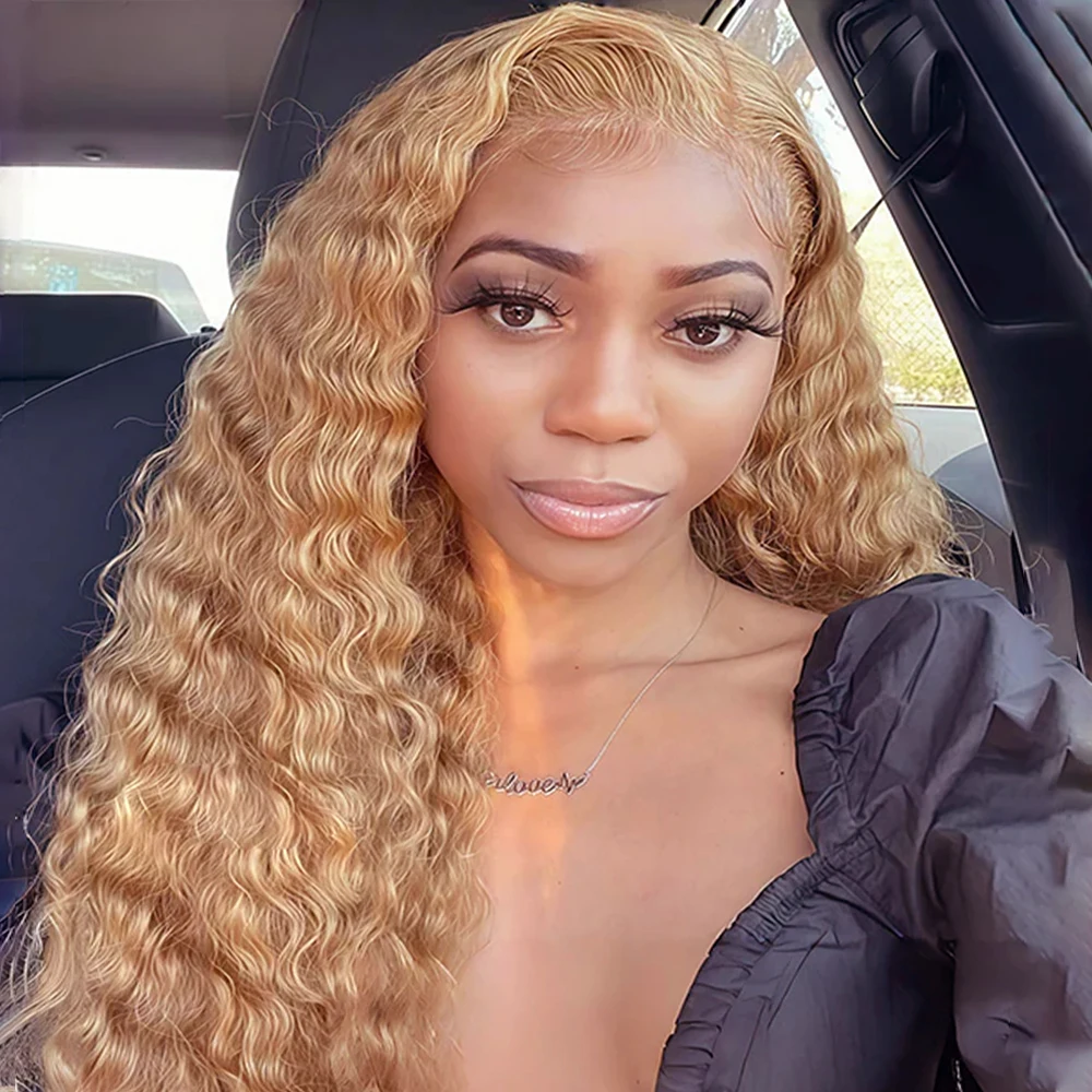 

Глубокая волна 13X4 парики фронта шнурка человеческие волосы медовый блондин 13X6 HD парики фронта шнурка человеческие волосы # 27 вьющихся париков Парики из человеческих волос