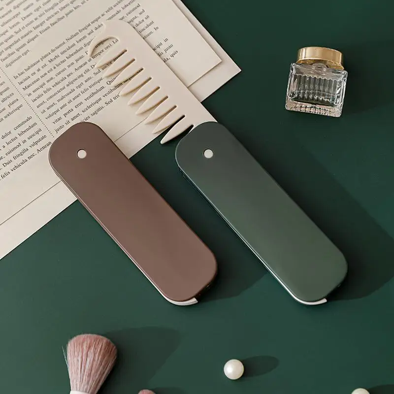 1PCS ABS Portable Folding Pocket Comb Multifunctional Hair Clipper Comb for Men Women Travel Hair Styling Tool Home Office Use