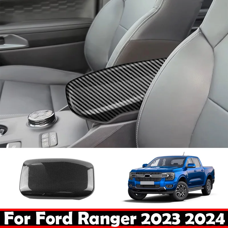 

3d наклейка для Ford Ranger 2023 2024, АБС-пластик, центральная консоль автомобиля, подлокотник, ящик для хранения, защитная панель, отделка, внутренние детали