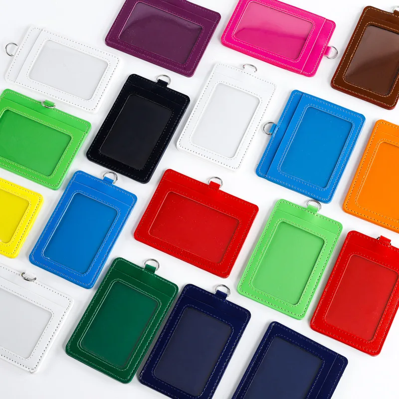 

Pu Badges Holder Rope Retractable Lanyard for School Office Work Tag Credentials Pass ID Students Meal Bus Credit Card Protector