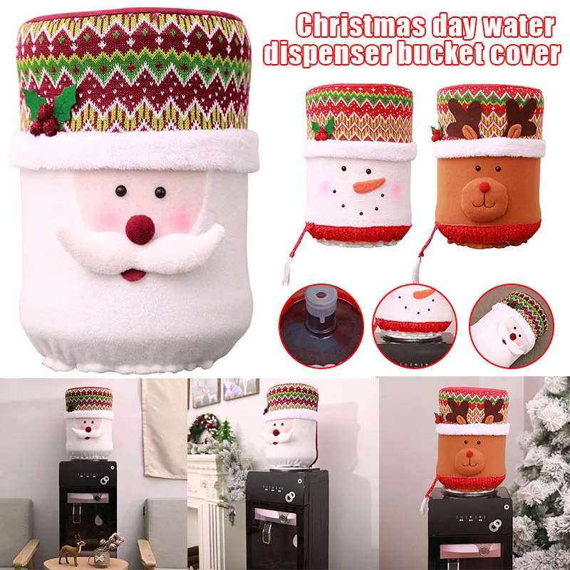 Christmas 5 Gallon Water Dispenser Bottle Cover Santa/Elk/Snowman Home Kitchen Decor images - 6