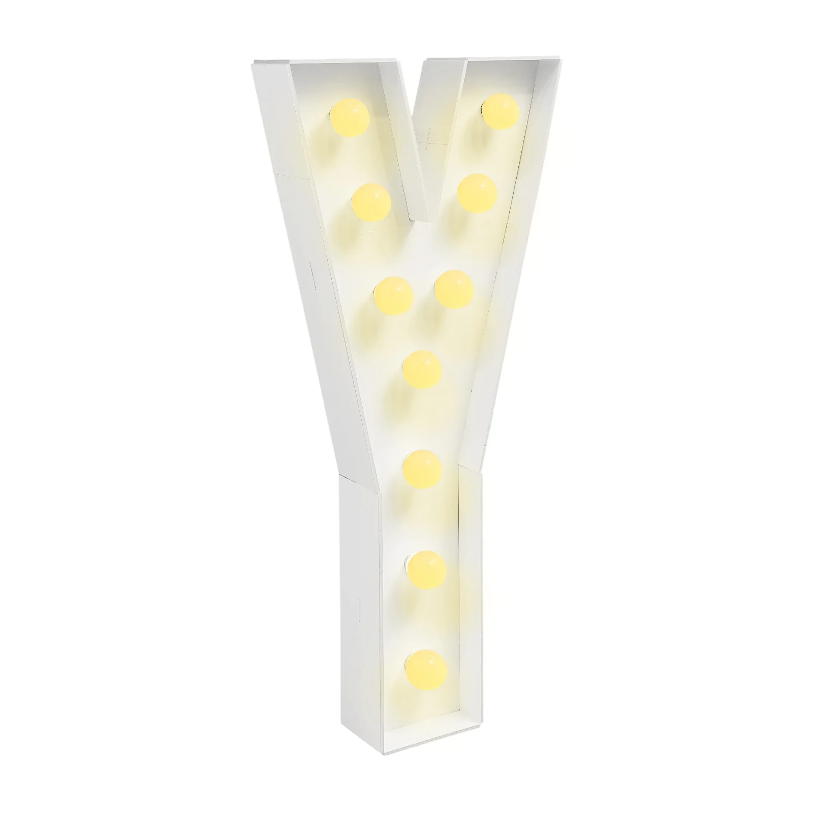 Große 36-Zoll Leuchtbuchstaben mit Warmem LED-Licht, Freistehende KT-Board-Schilder für Hochzeiten, Partys, Heimdekoration, Batteriebetrieben (Y/Q) – Detail 9