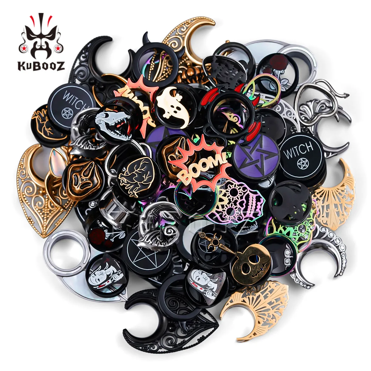 Mixed Style 5-10 Paar Edelstahl Ohrtunnel Plugs Gauge Set Bahren – Body Piercing Expander Schmuck – Detail 2