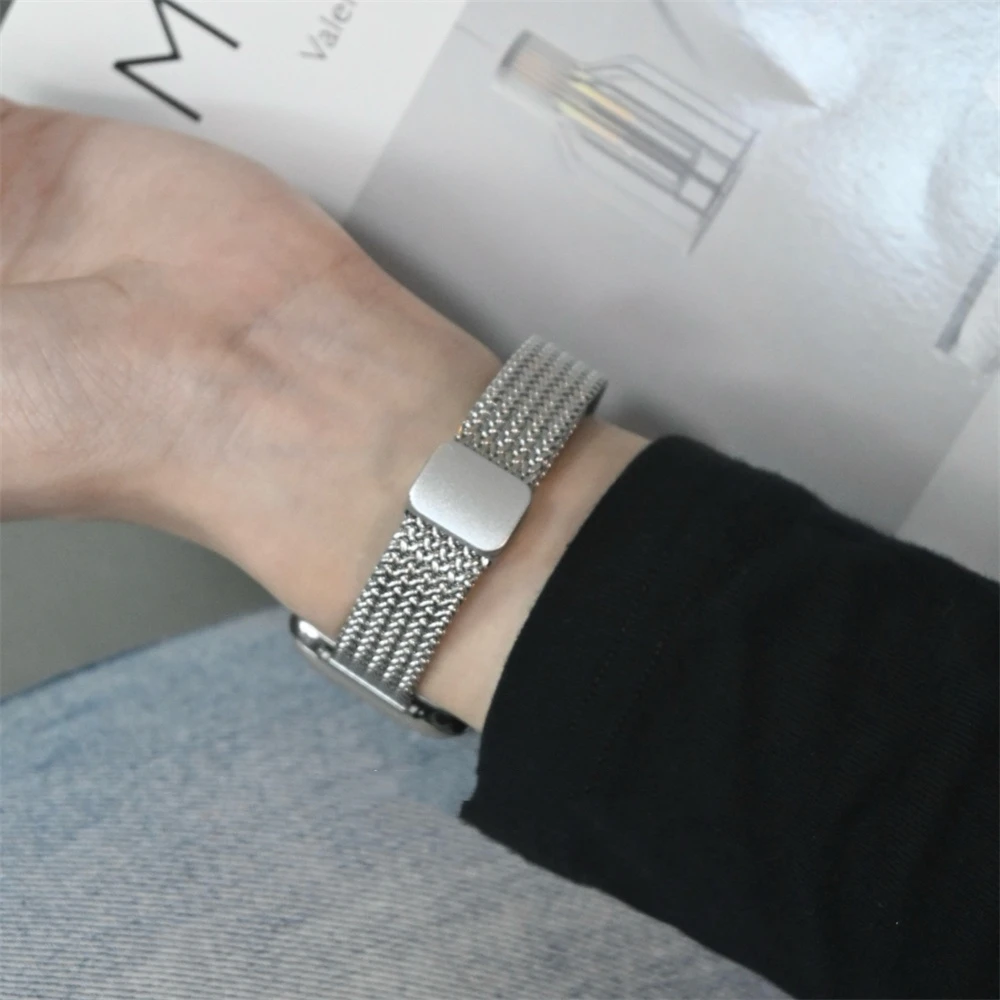 Apple Watch用の豪華なグレインヘッドストラップ,メタルバンド,Apple Watch用,ウルトラ,9,8,7,6,3,5,4,2,se,ins,49, 45 42, 44mm, 40mm, 41, 38