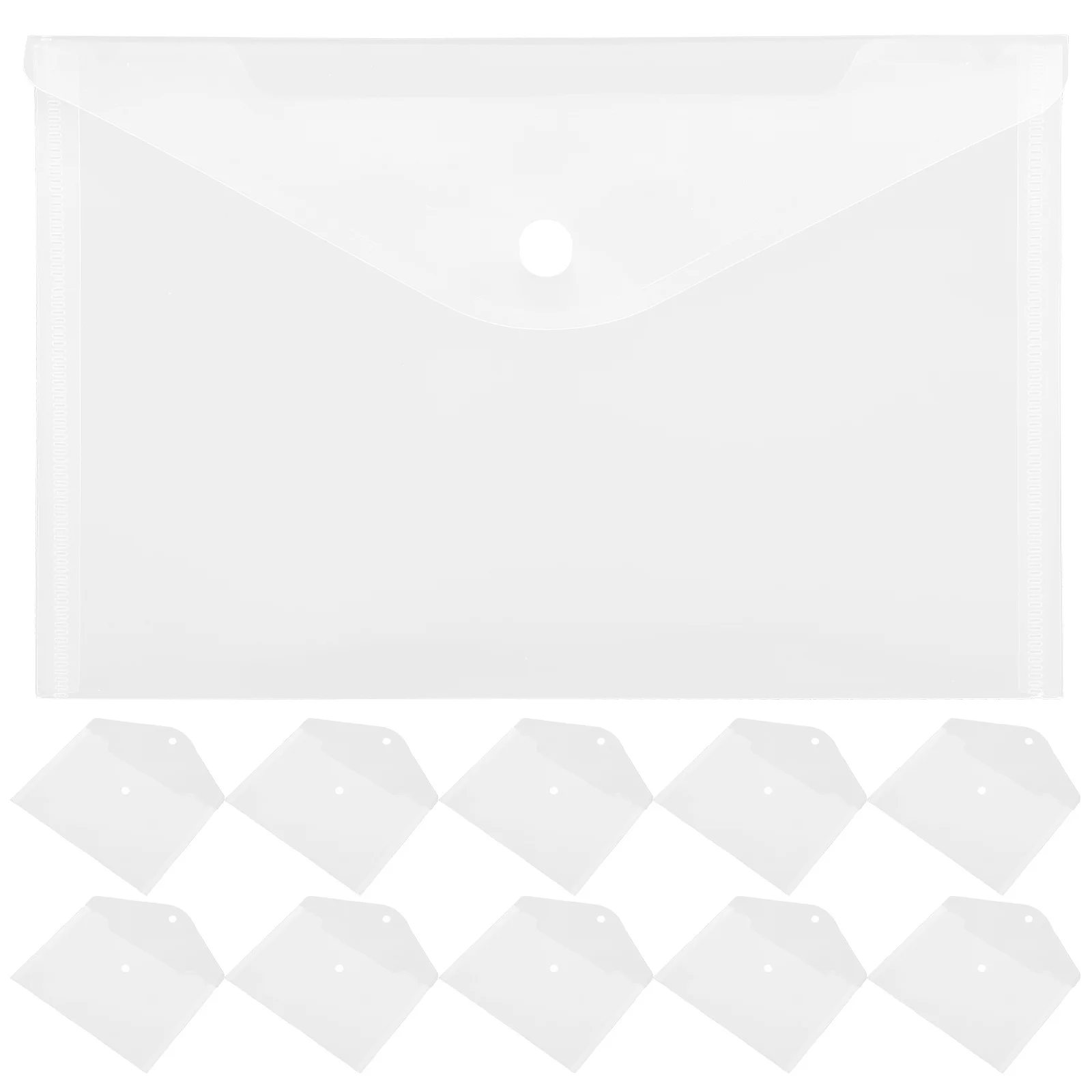 

12pcs A5 File Wallet Pvc Document Folder Waterproof File Storage Bag For Office School Legal Papers Receipts Organizer