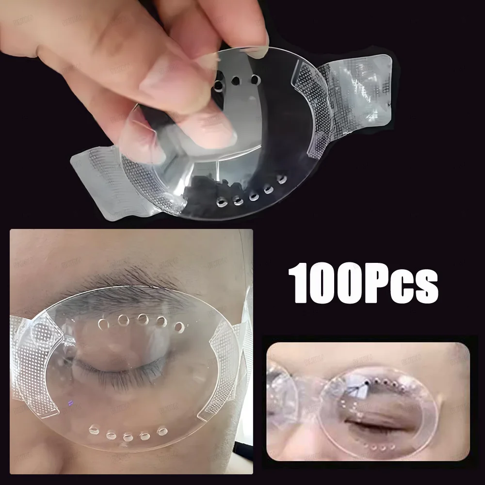 

100Pcs Wholesale Self-adhesive Tape Eye Goggle Use After Surgery Plastic Eye Shield Medical Transparent Ellipse Safety Cover