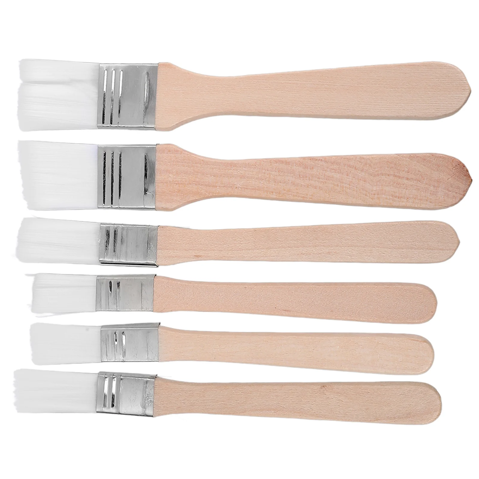 

6 PCS Paint Brushes with Wooden Handle Thickened Nylon Bristles for Home Touchup Painting Chip and Adhesives Application