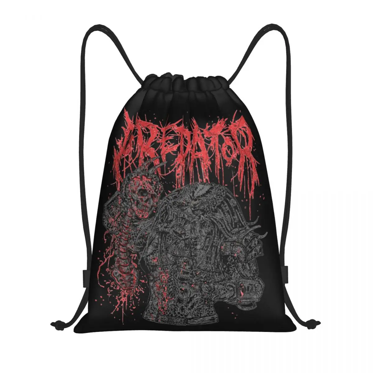 Predator Movie Alien 22 Backpack Humor Graphic Knapsack Drawstring Bags Gym Bag Vintage Schools