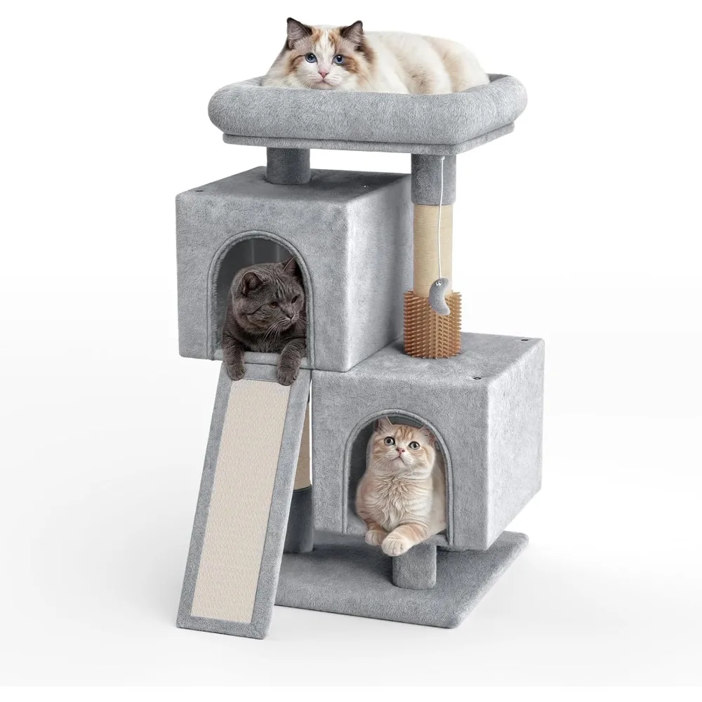 

Magshion 34" Cat Tree Tower for Indoor Cats, Multi-Level Cat Condo with Extra Large Perch, Scratching Post and Sisal Ramp, Climb