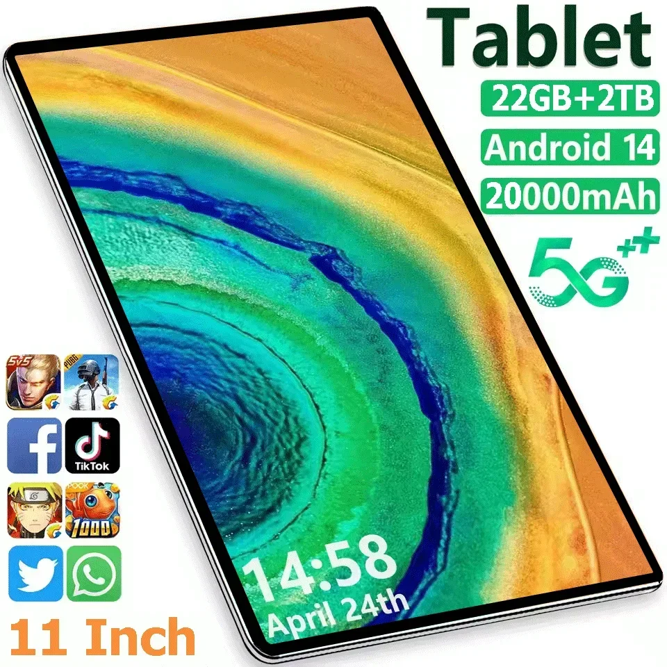 2026 New Original Pad 15 Pro Global Edition Tablet Android 14 22GB+2TB Snapdragon 870 Tablet 5G Dual SlM Card WIFI HD 4K Mi Tab