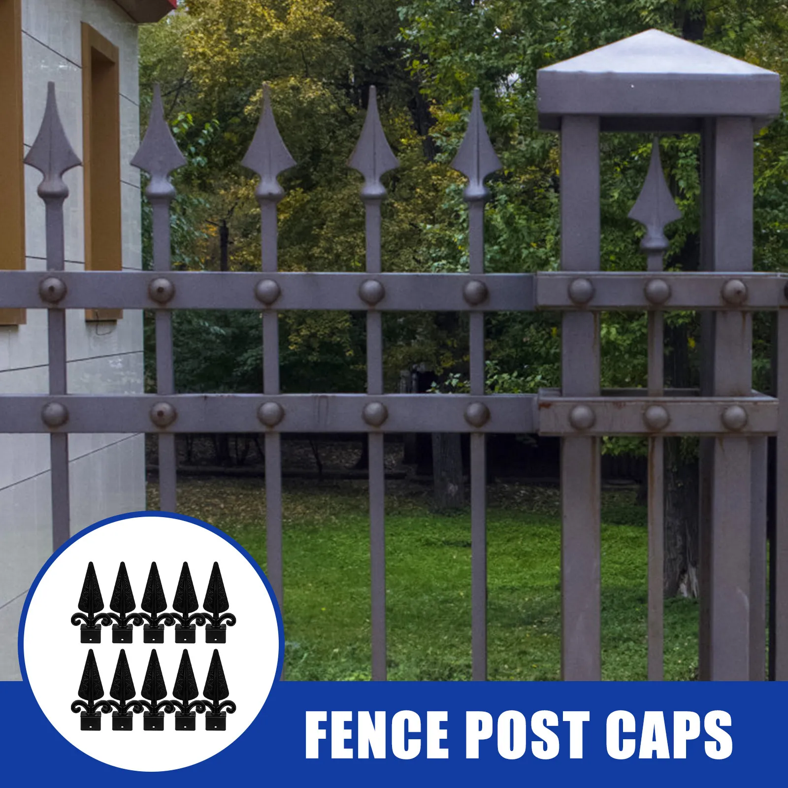 10Pcs Plastic Fence Post Caps Sturdy Outdoor Post Covers Decorative Protective Yard Garden Fence Accessory Guardrail Caps