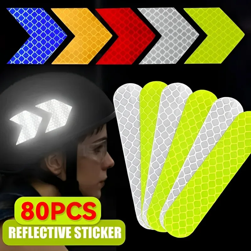 Helmet Car Bumper Safety Reflective Stickers Warning Reflector Strip High Visibility Waterproof Sticker for Night Walking Riding
