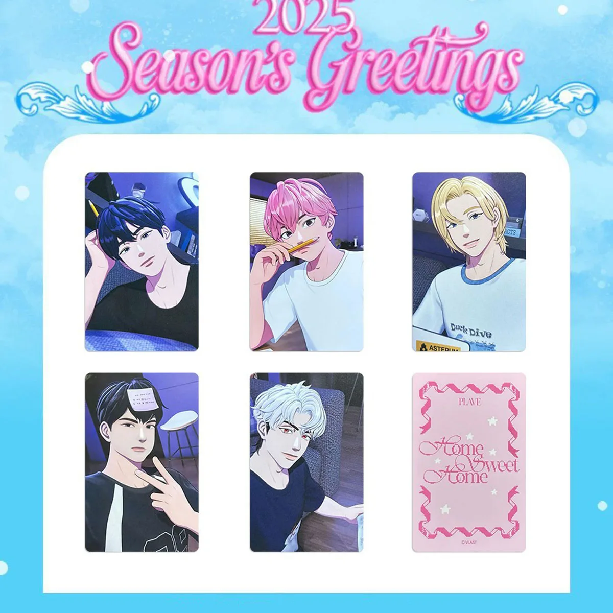 

Kpop PLAVE Photocard 2025 Season's Greetings Card Double Sides Printing Korean Style LOMO Coated Card Fans Collection Gift