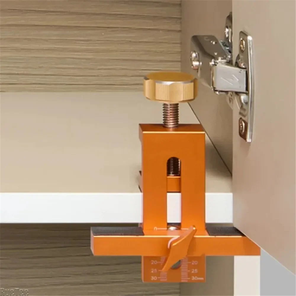 7-40mm Installation Woodworking Cabinet Door Jig,Cabinet Closet Door Quick Positioning Adjustable Clamping Range Tool  Aluminum