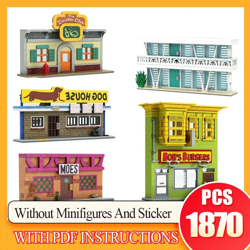 

Popular Animation Model Moc Building Bricks Street View Series Technology Modular Blocks Gifts Christmas Toys DIY Sets Assembly