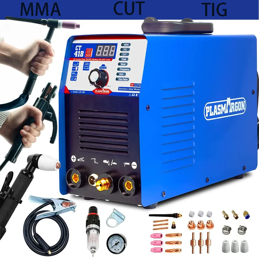 

CT418 CUT/TIG/MMA 3 in 1 Multifunction Inverter Plasma Cutter 40A Welding Machine TIG 180A Argon ARC 160A Welder Equipment