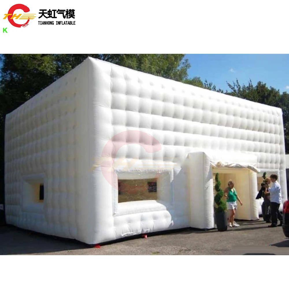 Outdoor Big Festival Party Event Inflatable Tent Hot Selling White Inflatable Cube Tent Oxford Fabric Outdoor Inflatables