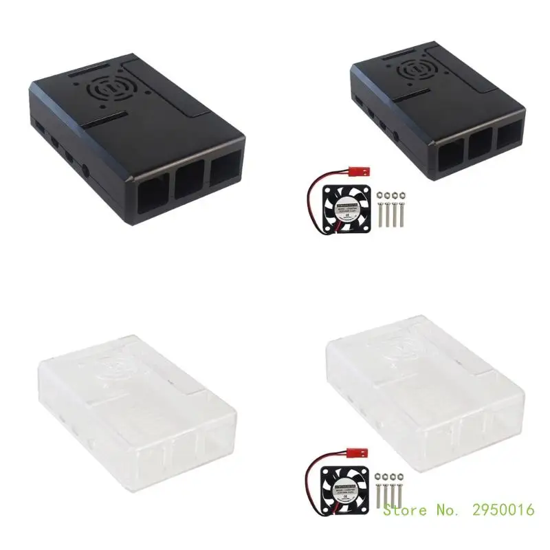 Housing Box Black/Clear Cover for RPI 4 Board Protector Enclosure ABS Case with Removable GPIO Cover