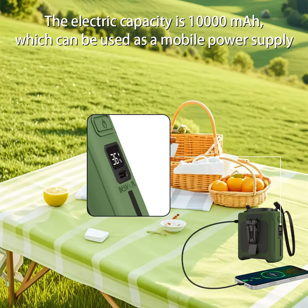 Ventilador de pescoço wearable ventilador de cintura portátil refrigerador de ar pessoal 5 velocidades ventilador de cintura para esporte ao ar livre viagem acampamento