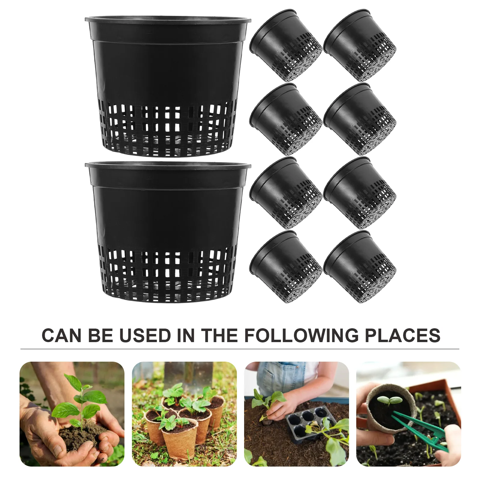 10 PCS Cup Plant Mesh Net Cups Hydroponique Aquaponics Pots Outdoor Basket Orchid Lip Gloss