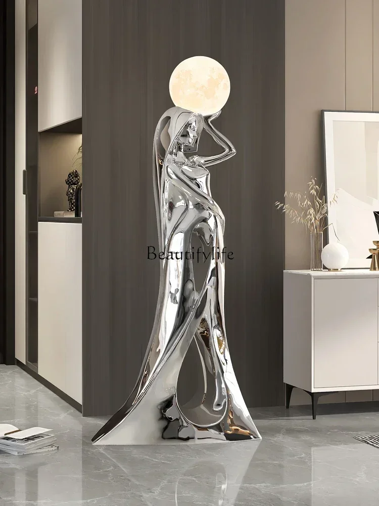 88.Light luxury high-end art living room floor ornaments can shine