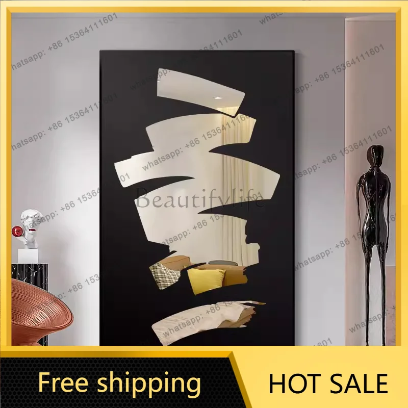 Hanging Nordic Decorative Mirrors Wall Aesthetic Square Black Mirror Full Body Design Modern Espejos