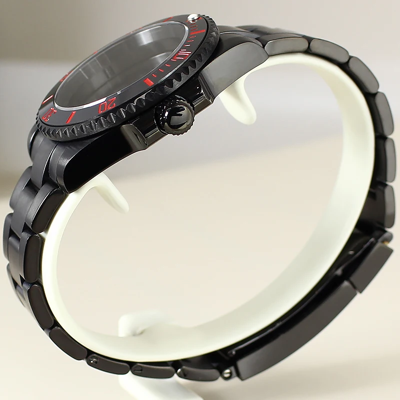 مجموعة كاملة من الملحقات مقاس 40 مم مناسبة لعلبة ساعة NH35 من الفولاذ المقاوم للصدأ الجديد المتوافق مع قرص NH34/36 مقاس 28.50 مم. #3