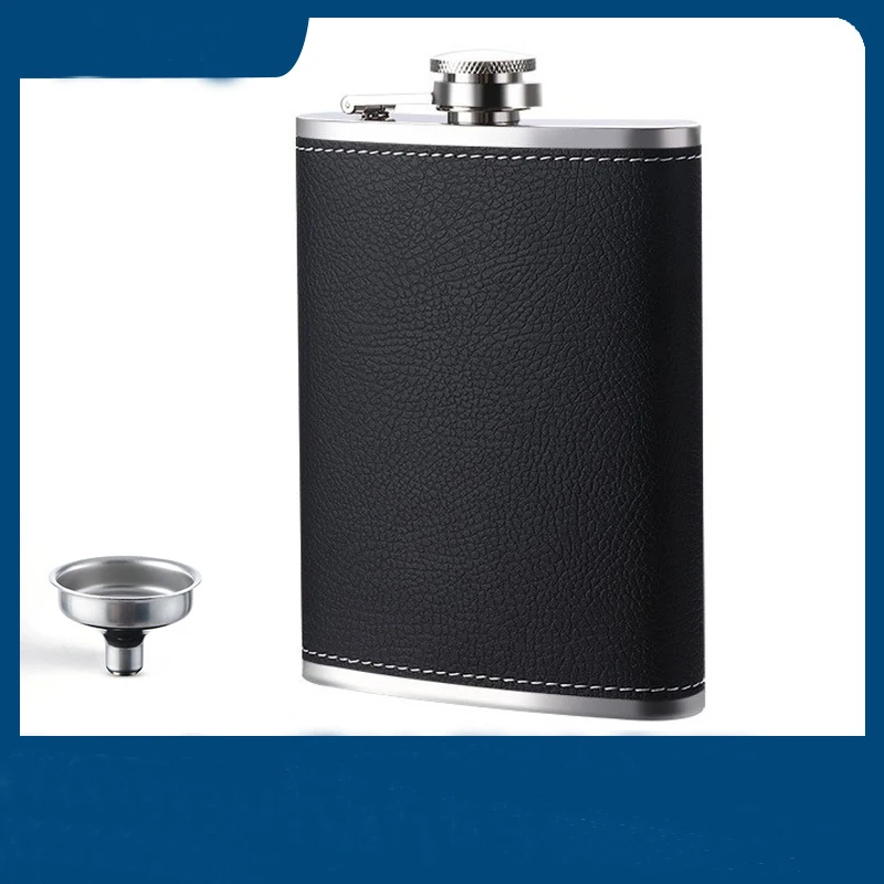 2024 New Stainless Steel Hip Flask with Funnel Pocket Hip Flask Alcohol Whiskey Hip Flask Screw Cap