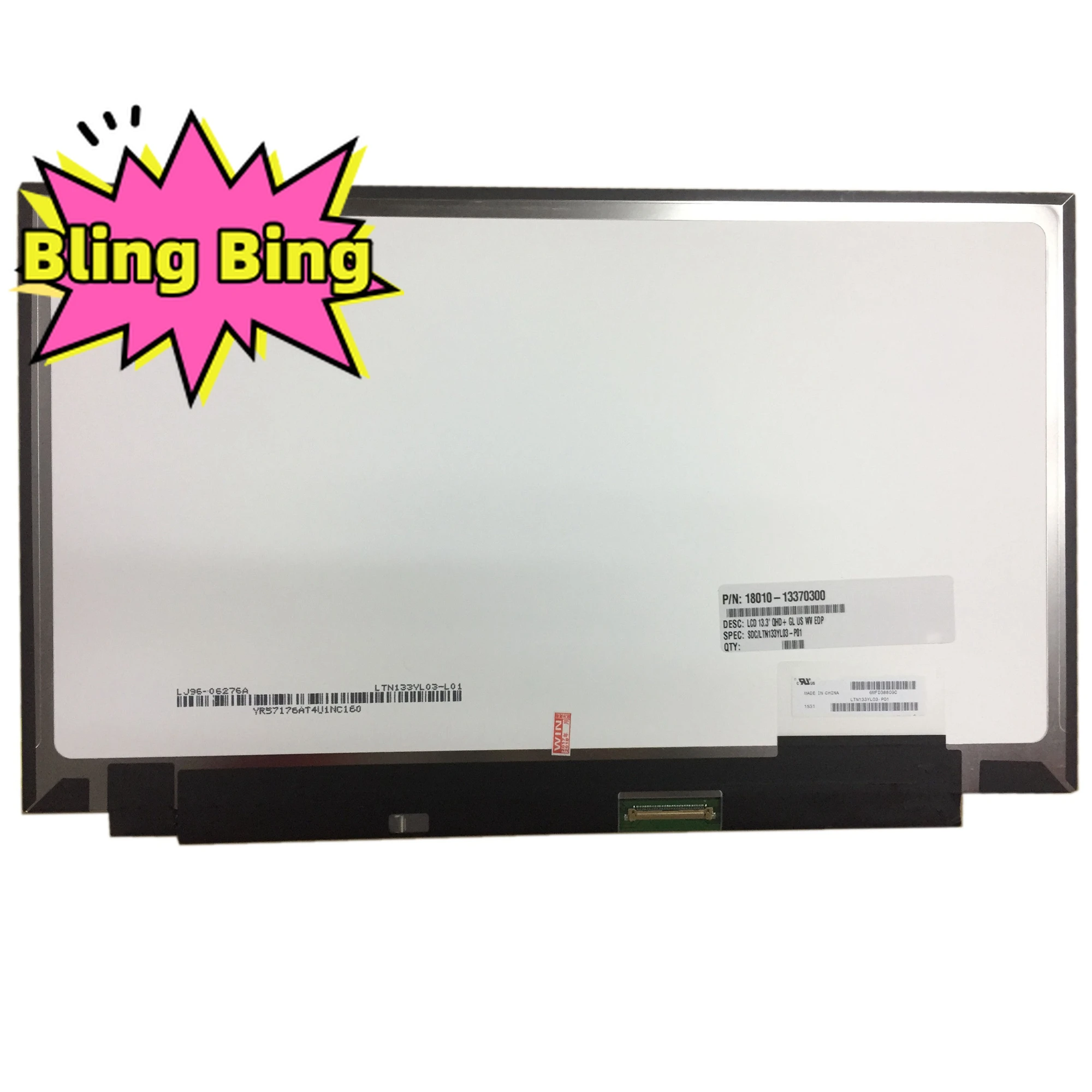 

LTN133YL03-P01 fit LTN133YL01-L01 LTN133YL01 LTN133YL03 P01 LTN133YL03 13.3"Inch 3200*1800 NO-TOUCH Display LCD Screen NEW