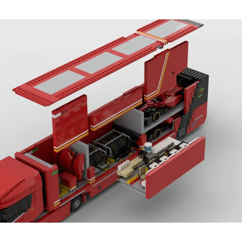 

MOC-226088 New Cargo Transport Trailer Building Block Model, 2477 Parts, Boys' and Children's Birthday and Christmas Toy