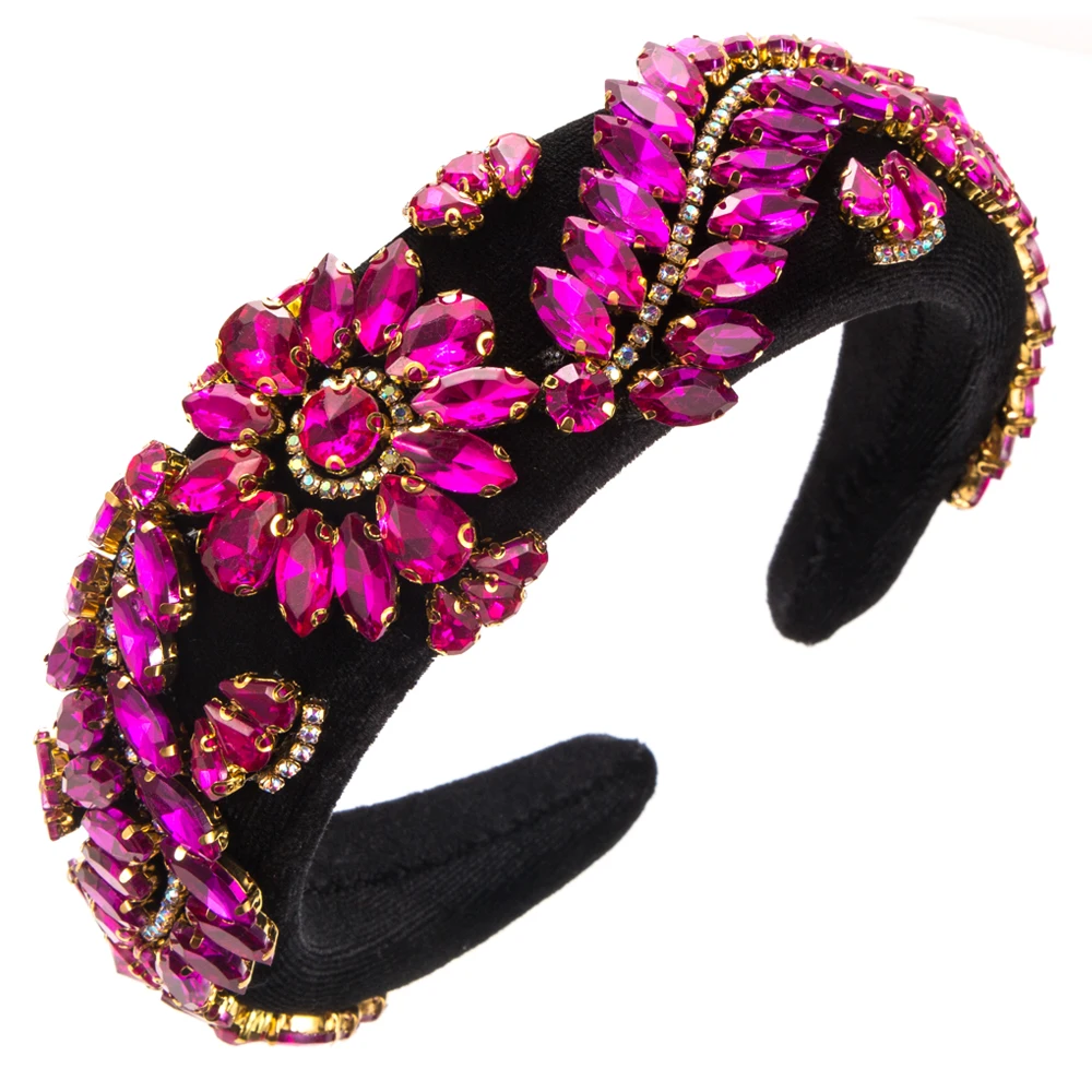 Fashionable New Baroque Hair Hoops Women\'s Vintage Wide Edge Palace Style Headband High Head Top Banquet Hair Accessories