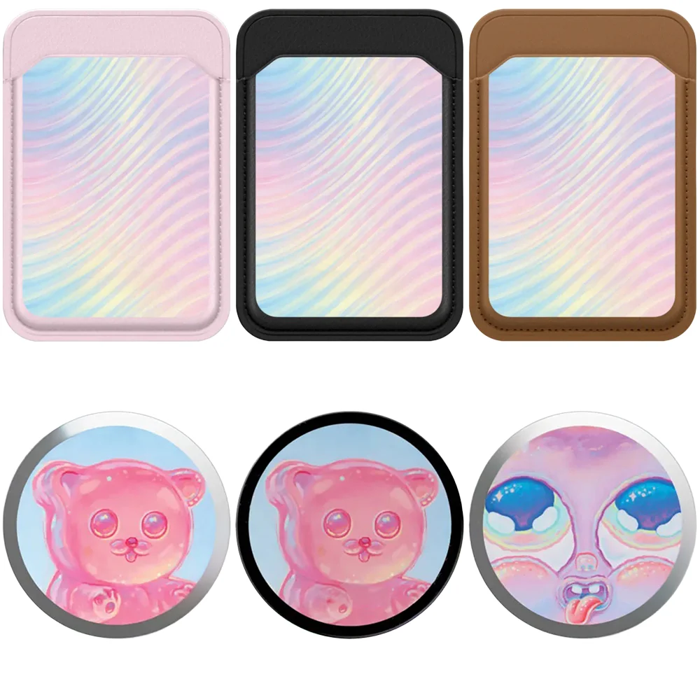 

Креативный магнитный держатель для карт в виде мультяшного медведя, подставка для телефона, крепление для iPhone, поддержка для телефонов Galaxy, аксессуары для телефонов