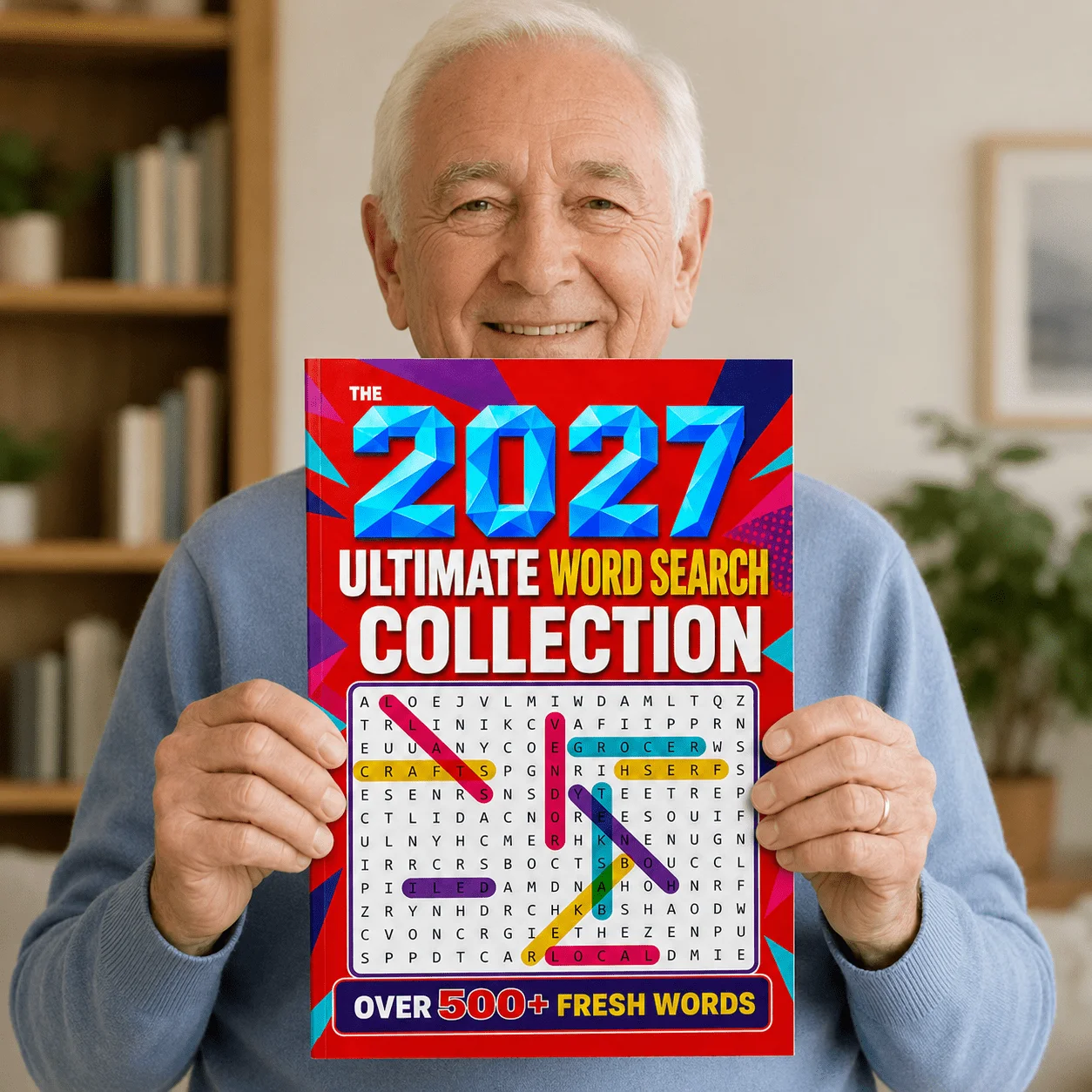 2027 Ultimate Word Search Collection, Large Print Puzzle Book with 500+ Fresh Words for Stress Relief and Brain Exercise